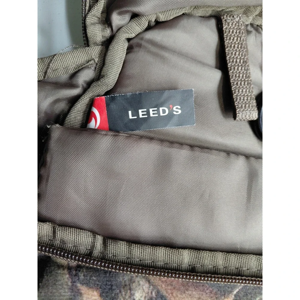 Leeds International Camo Backpack Tactical Outdoor Hiking Laptop Bag Brown